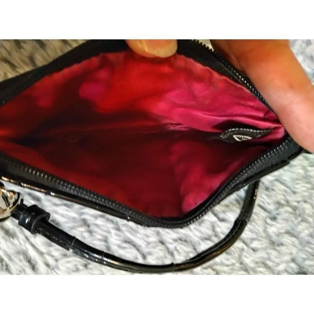 Coach Patent Leather Wristlet Black Y2k